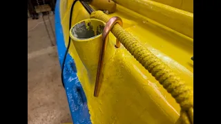 Deck gland for cable to the navigation lights.