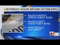 Saturday hours return to N C DMVs