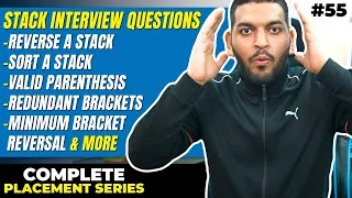 Lecture 55 Stack Interview Questions Placement Series by Love Babbar
