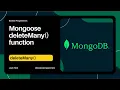 Mongoose deleteMany to delete multiple data