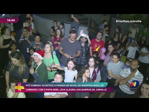 Papai Noel leva alegria aos bairros de Joinville