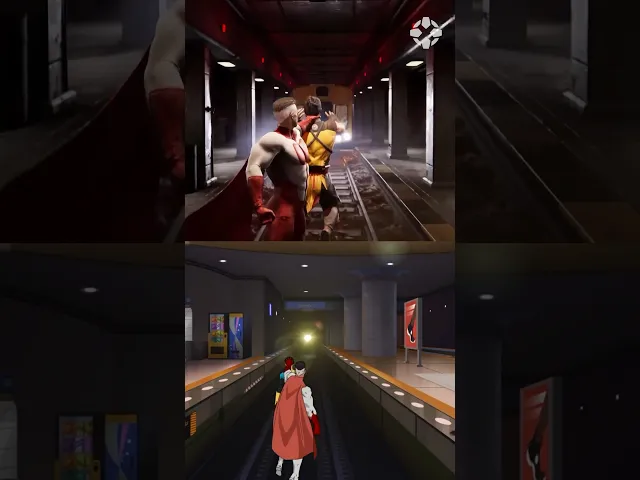 Mortal Kombat recreates Omni-man’s train scene #invincible #mortalkombat #gaming