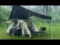 Lagu Camping in the Rain 🌧🌧 Solo camping in Heavy Rain