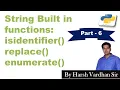 isidentifier replace and enumerate in python
