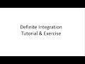 Definite Integral Tutorial Exercise for Undergraduate Programming