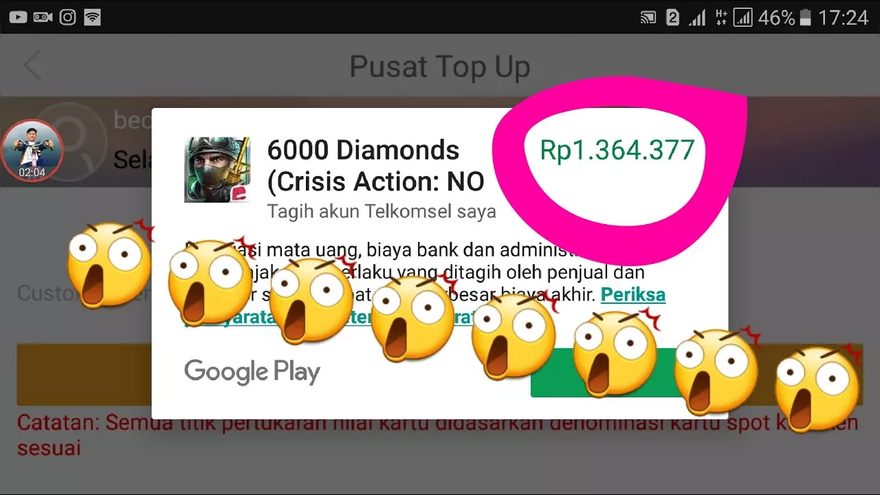 Solusi Gagal TopUp Game Online Menggunakan Pulsa. 