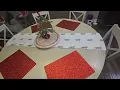Faux Fur Christmas Table Runner with Embroidered Tree Design Soft Fluffy Holiday Decor for Dining T