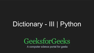 Python Programming Tutorial - Dictionary