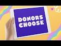 How to get started on DONORSCHOOSE
