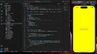 Random background color on button click in React Native