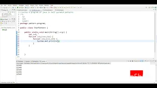 Half pyramid pattern java program for beginners
