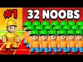 Can The Stumble Guys Player Beat 32 Noobs