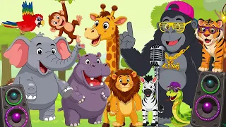 Jungle Freeze Party Dance! 🦁🐘 | Fun Animal Dance & Freeze 🎶 Song for Preschoolers for Circle Time