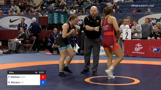 68 Kg Prelims Forrest Molinari Titan Mercury Wrestling Club Vs Kayla Marano Lion Wrestling Club 