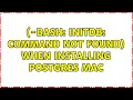 -bash initdb command not found When installing postgres mac