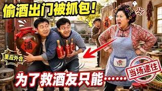 和好兄弟里应外合偷走藏在家里的酒出门，却被老婆逮个正着！为了救出酒友只能......#funny #comedy #农村生活