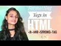 Formatting Tags in HTML HTML TUTORIAL Code With Neha