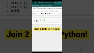 Join 2 Sets in Python