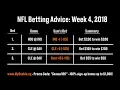 NFL Betting Advice Week 4 2018 - Against the Spread ATS Picks