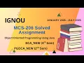 IGNOU MCS-206 Solved Assignment July--26 BCA - NEW 4th Sem PGDCA