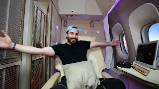 تجربتي على الدرجة الأولى في احلى و اغلى مقعد في الطيران الاماراتي 🇦🇪✈️