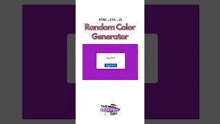 Random Color Generator Html Css JavaScript Javascript Project for Beginners