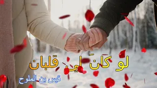 لو كان لي قلبان لعشت بواحد مجنون ليلى قيس بن الملوح 