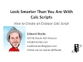 How to Create an Essbase Calc Script