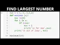 Find largest number in a list in Python Multiple ways of finding largest number