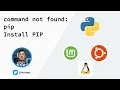 command not found pip solution Ubuntu Linux mint Debian WSL