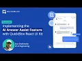 AI Answer Assist Implementation with QuickBlox React UI Kit