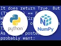 Numpy Why is numpy array 2 any 1 False