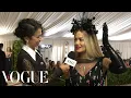 Rita Ora on Almost Knocking Off Her Headpiece Before the Met Gala Met Gala 2018 With Liza Koshy