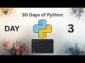 30 Days of Python - Day 3 Operators Devlog