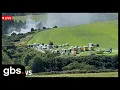 LIVE Aerial Views of Lewes Train Derailment in East Sussex AP13