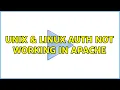 Unix Linux auth not working in apache 2 Solutions