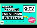 Writing Reasons for an Opinion Essay for Kids 3 4th Grade