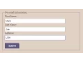 HTML form with grouping data HTML and CSS