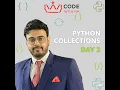 Python Bootcamp Day 2 Live at 7 PM - Lists Tuples Sets Dictionaries Code With NM