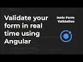 Ionic Form Validation - Ionic Tutorials