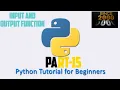 PYTHON TUTORIAL PART-15 INPUT AND OUTPUT FUNCTION IN TAMIL SINCE 2000