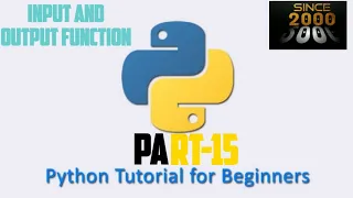 PYTHON TUTORIAL PART-15 INPUT AND OUTPUT FUNCTION IN TAMIL SINCE 2000