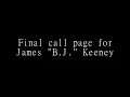 Final call page for James B J Keeney