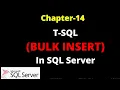 SQL Server - Bulk Insert CSV Data in SQL Server Bulk Insert CSV Data in SQL Server Using T-SQL