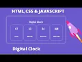 Digital Clock HTML CSS JavaScript Project In Hindi Justforcode