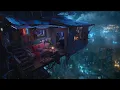Download Lagu 🎵 Shanty Nest above the City: Rain and Ambient Music | Cyberpunk Shack in a Skyrise | 4K | 10 hours
