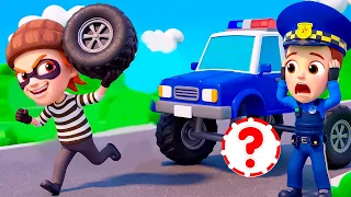 Police Car's Wheels Go Round and Round | Kids Songs by Nomad Kids Cartoon