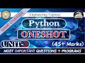 Python Programming One shot Unit-2 Most Important Questions B-tech AKTU By Engineering Express