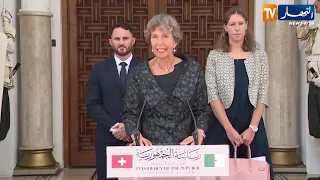 رئيس الجمهورية يتسلم أوراق اعتماد سفيرة سويسرا بالجزائر