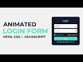 How To Make Animated Login Form Using HTML CSS JavaScript